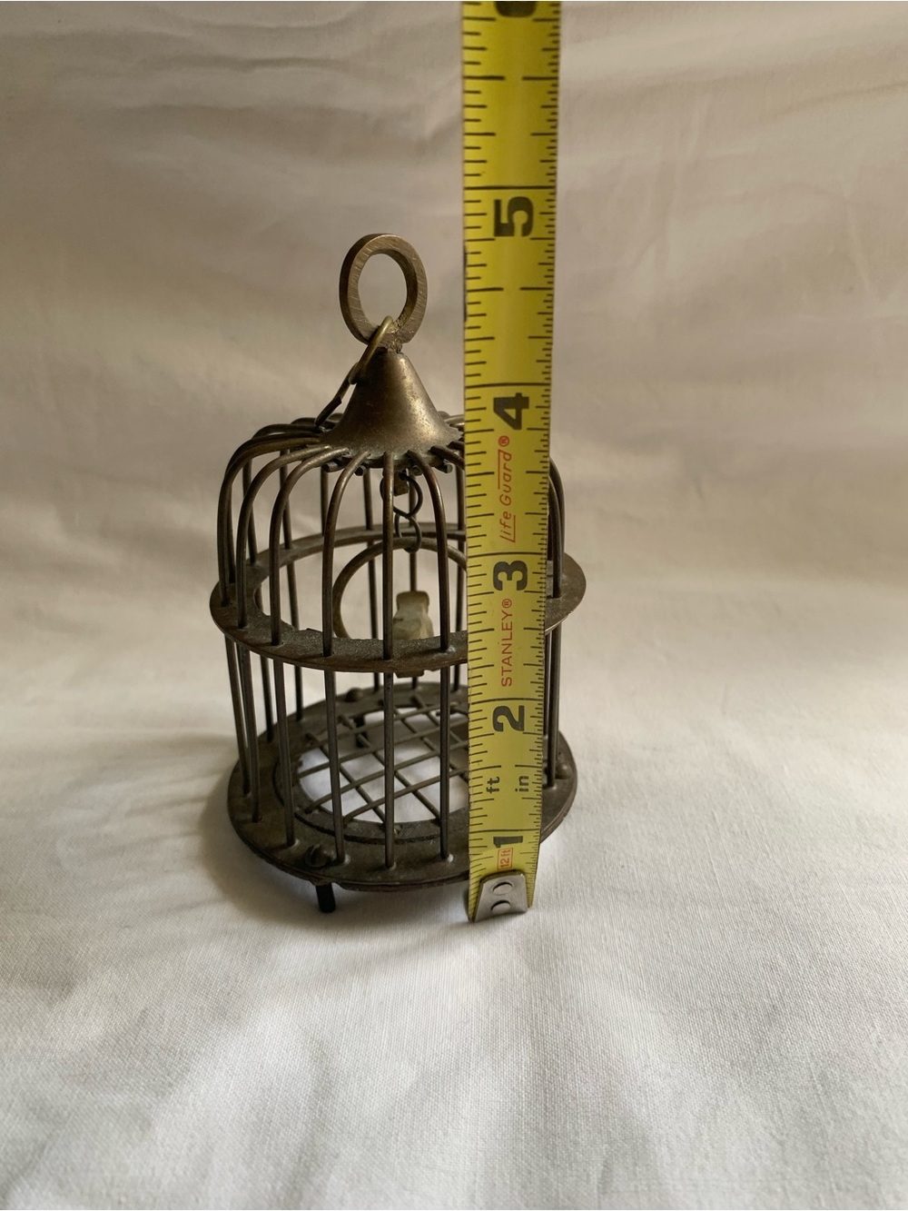 Vintage Miniature Brass Bird Cage - Picture 5 of 8